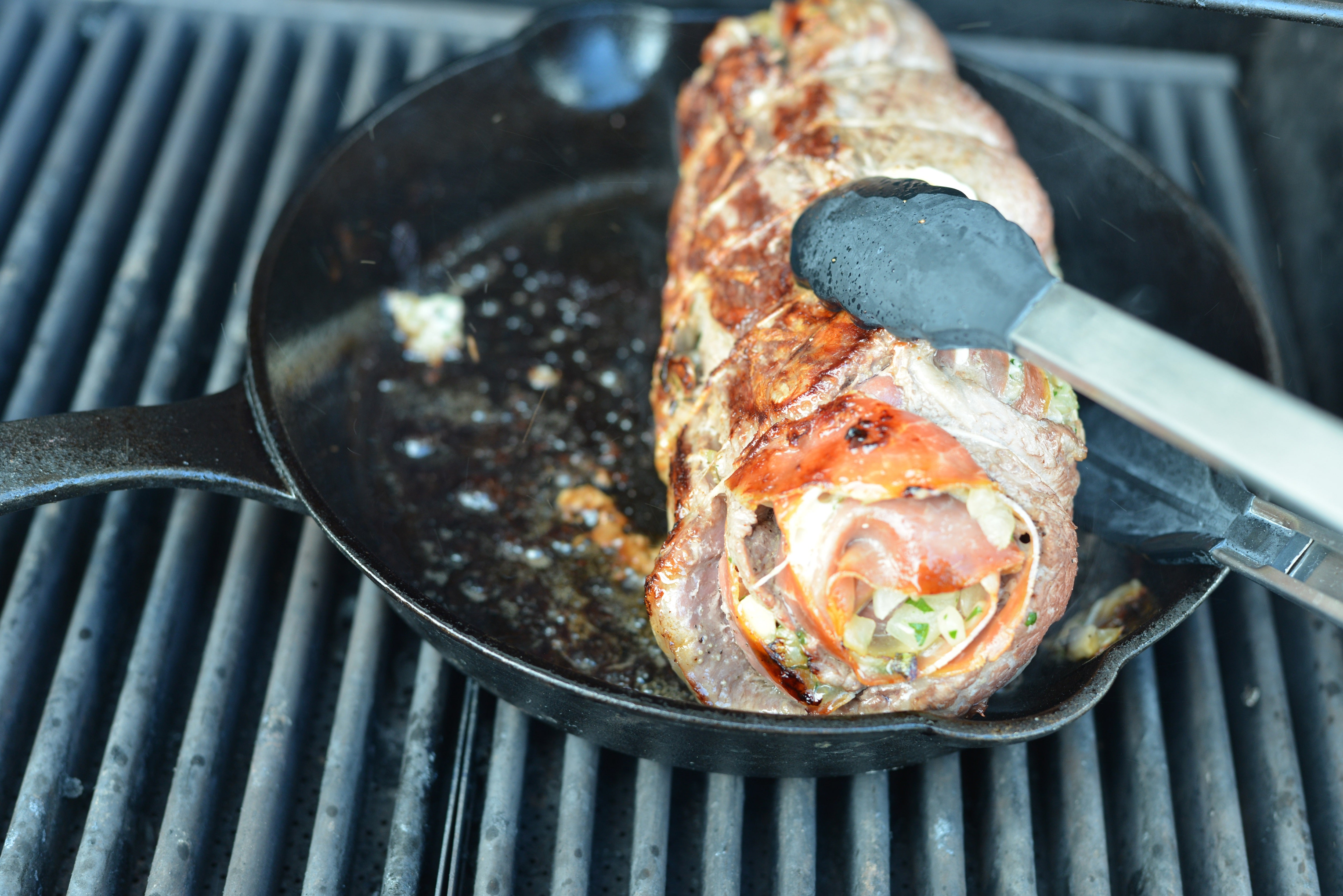 MushroomStuffed Flank Steak on the Grill Barbecues Galore