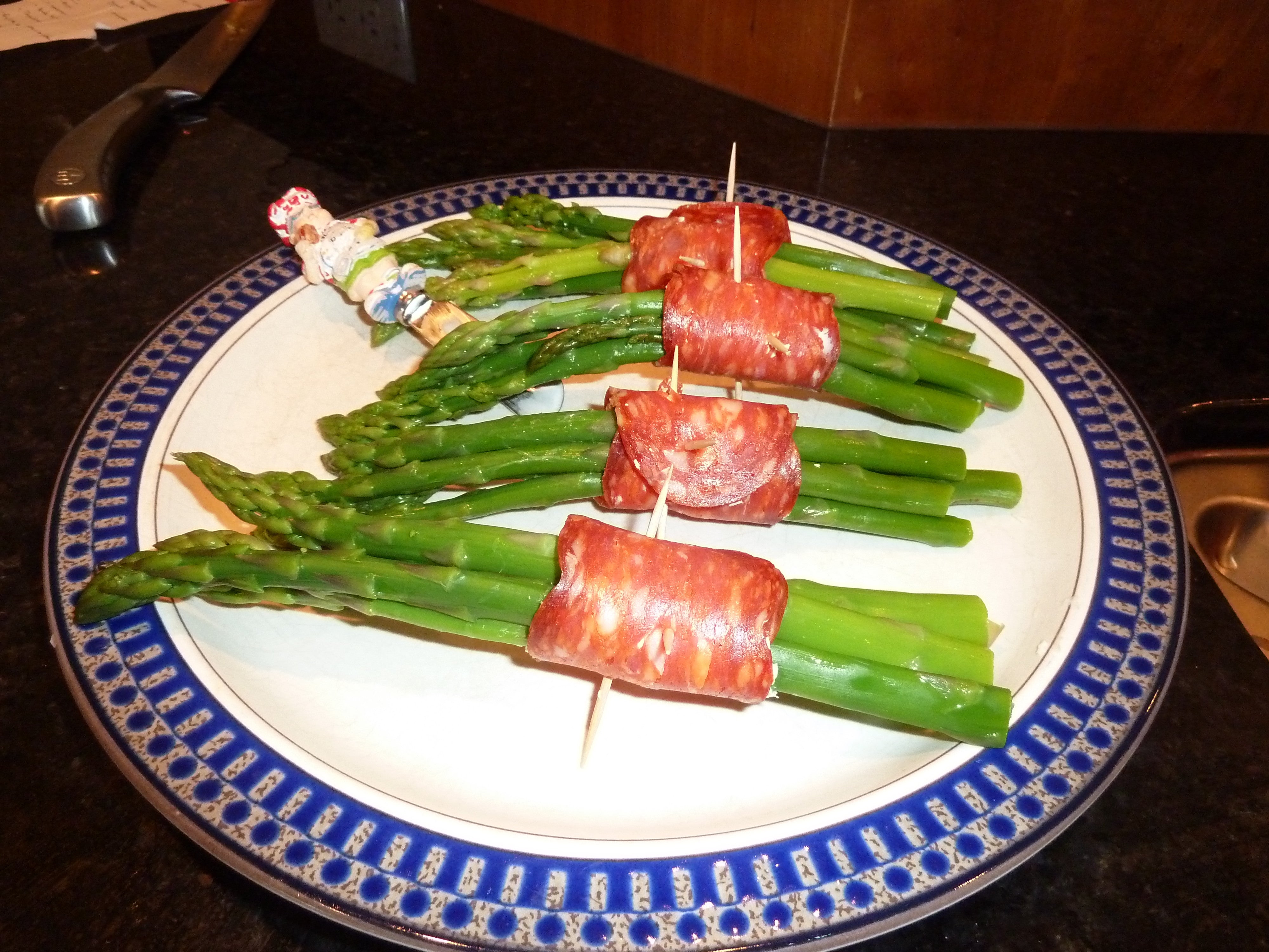 Asparagus and Salami with Cream Cheese Rolls Barbecues Galore