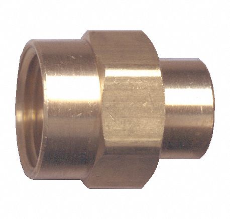 CAST BRASS 3/4" BY 3/8" FEMALE REDUCING COUPLING