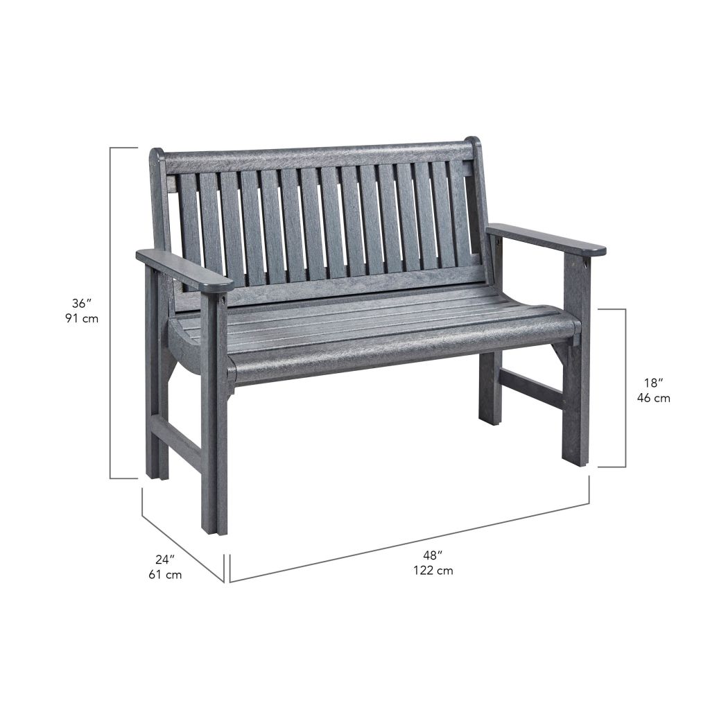 C.R. Plastic Products Basic Bench 4′ Garden Bench
