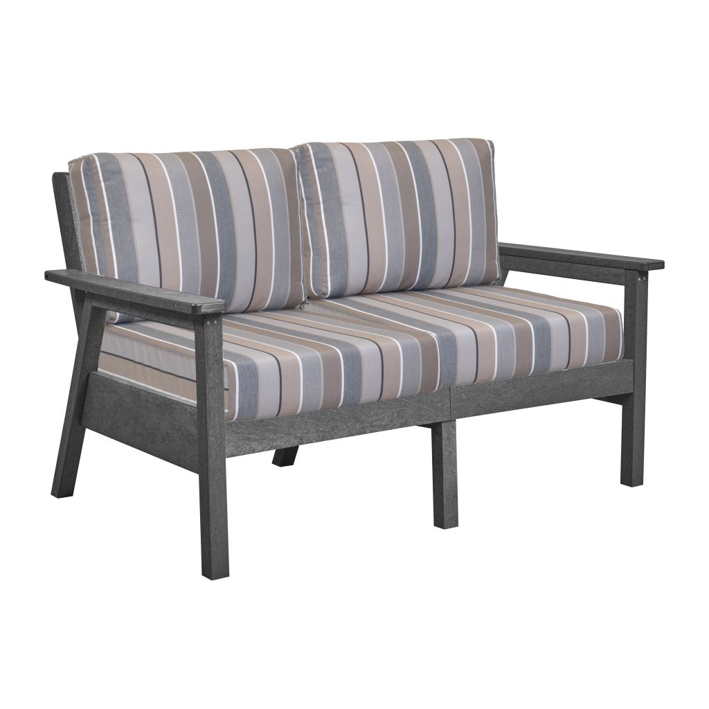 C.R. Plastic Products Tofino Deep Seating Love Seat with Sunbrella Cushions