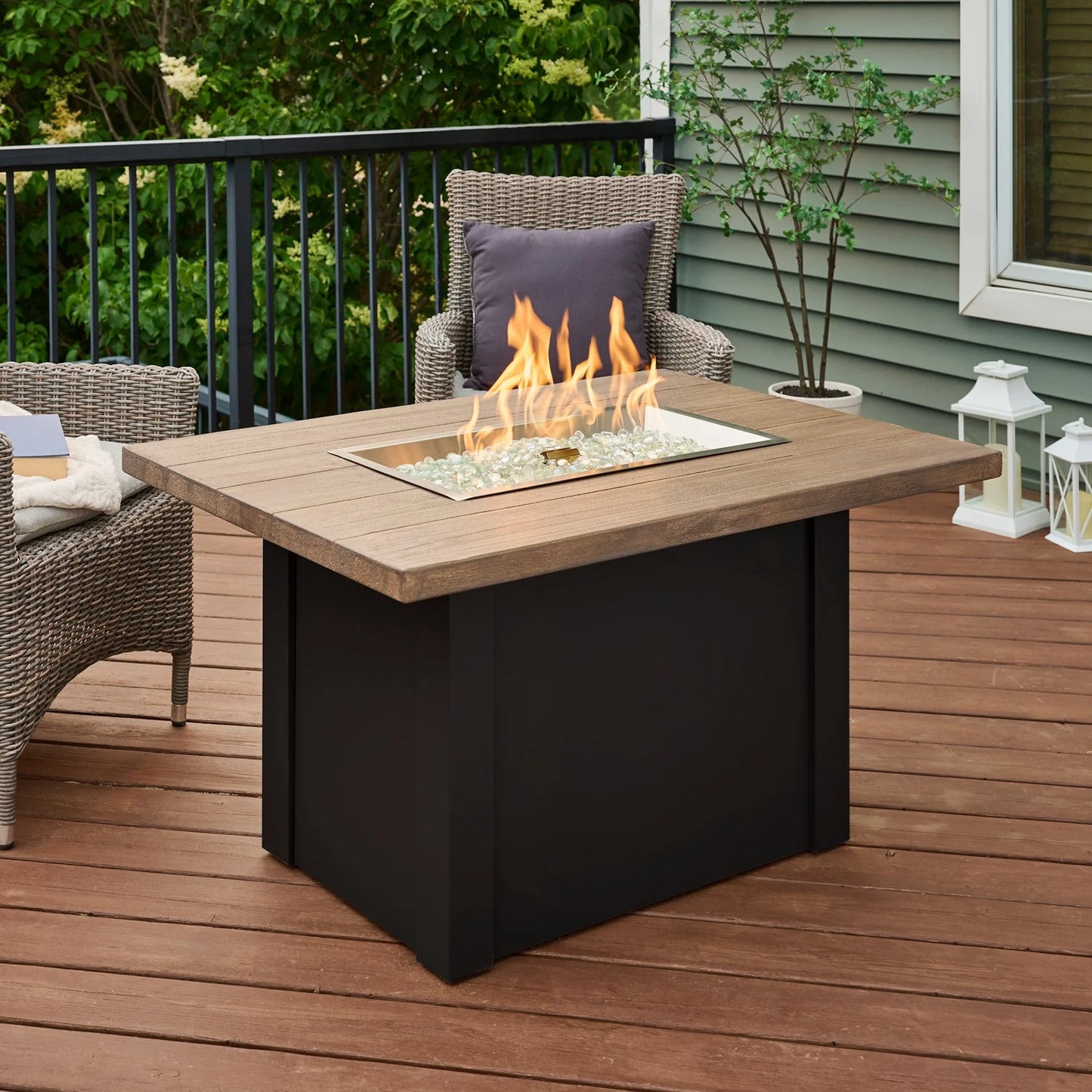Outdoor GreatRoom Company Havenwood Linear Fire Table