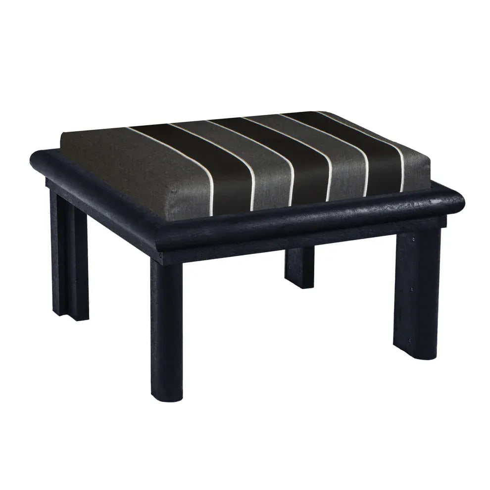 CRP Outdoor Living > Patio Furniture > Deep Seating Black / Peyton Granite C.R. Plastic Products Stratford Ottoman