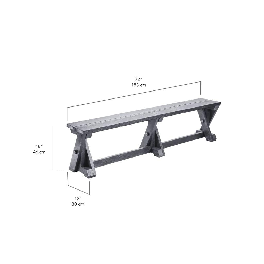 CRP Outdoor Living > Patio Furniture > Dining C.R. Plastic Products Harvest Dining Table Bench