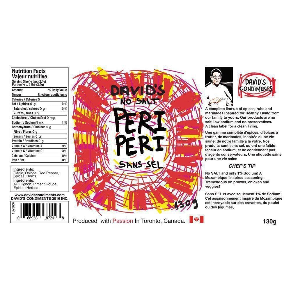 David's Rubs Edibles > Seasoning > Rub David's No Salt Peri Peri Rub - 430 g