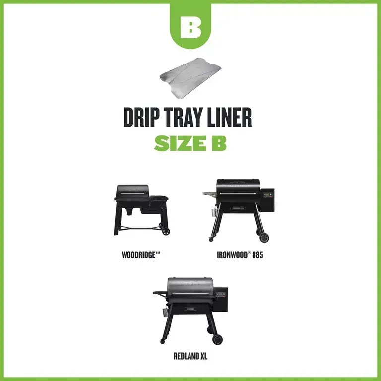 Traeger Barbecue Accessories > Cleanup & Maintenance > Grease Tray & Liners Traeger Drip Tray Liner Size B 5 Pack