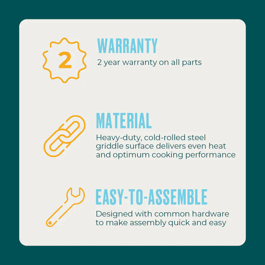 Charbroil Outdoor Cooking > Gas Grills > Griddle Charbroil® 22" Performance Series Portable Tabletop 2 Burner Propane Gas Griddle