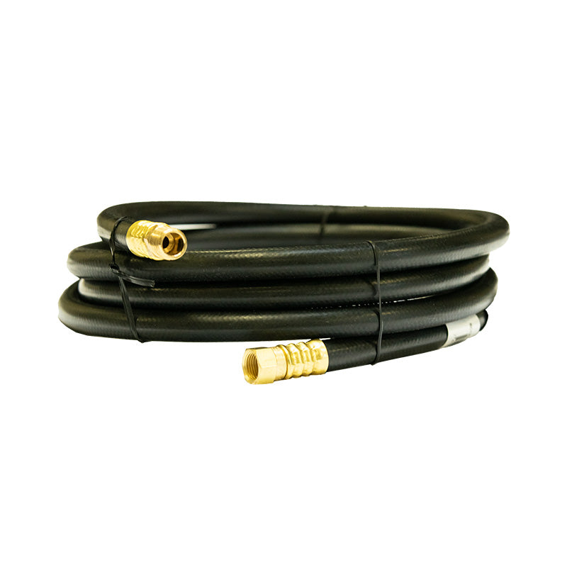 FEMALE FLARE AND MALE PIPE THREADED BRASS ENDS 3/8” NATURAL GAS / LIQUID PROPANE HOSE (CSA APPROVED) AT BARBECUES GALORE