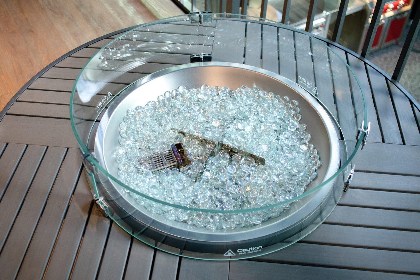 1867 Outdoor Living > Firepits > Firepit Accessories 1867 - 23.5" Diameter Round Glass Wind Guard
