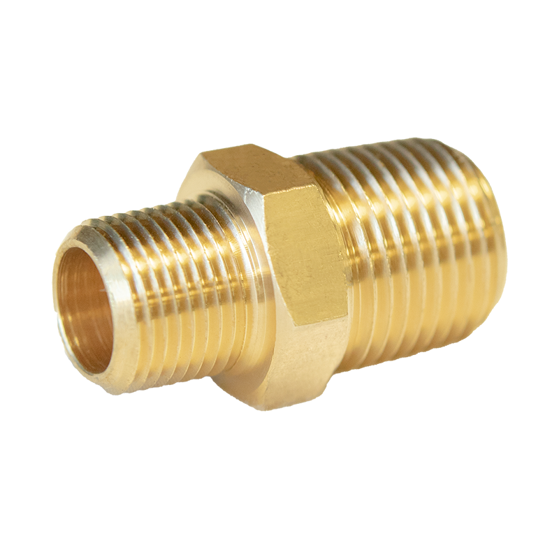 Breezliy 2 PCS Brass Tube Fitting, Half Union Gas Adapter 3/8 Flare x 1/2  NPT Male Pipe Connector