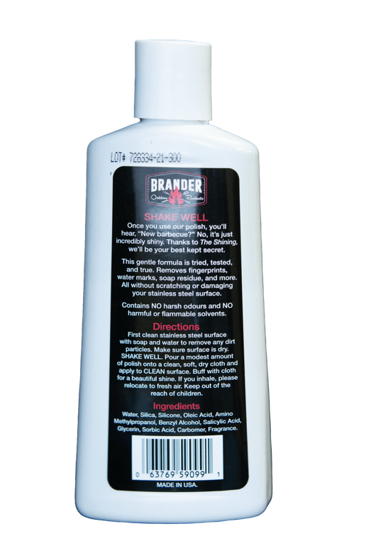 Brander Barbecue Accessories > Cleanup & Maintenance > Cleaners & Polishes Brander "The Shining" - Stainless Steel Barbecue Polish