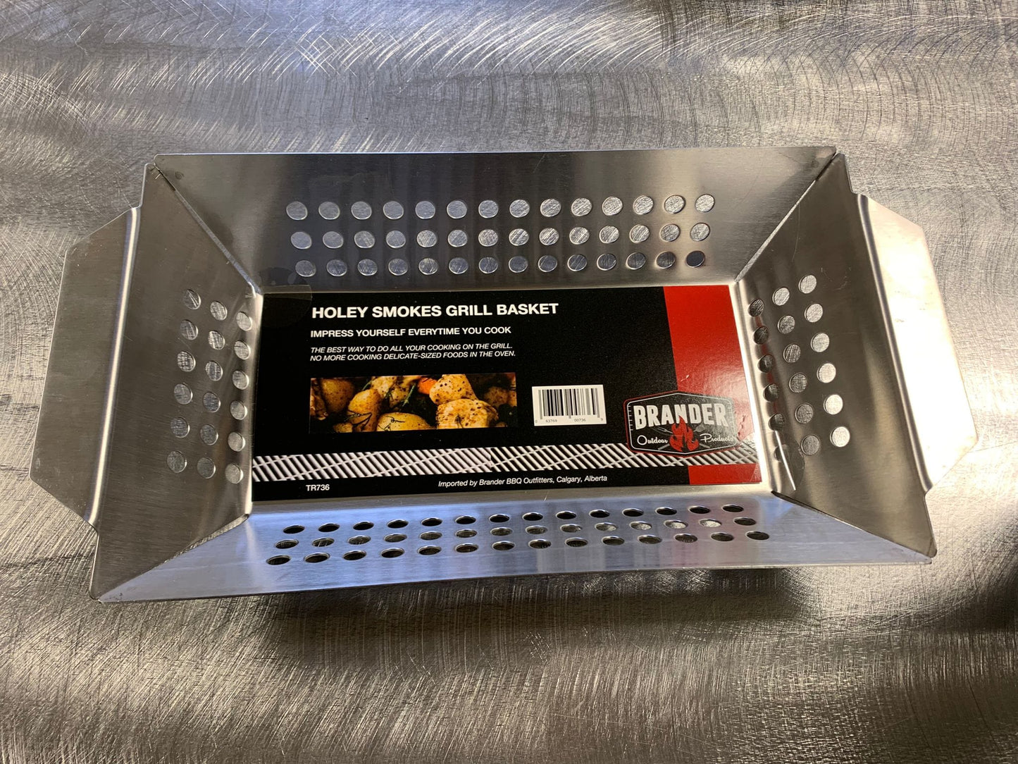 Brander Barbecue Accessories > Tools and Gadgets > Grill Toppers > Grill Baskets Brander Holey Smokes Grill Basket - Stainless Steel