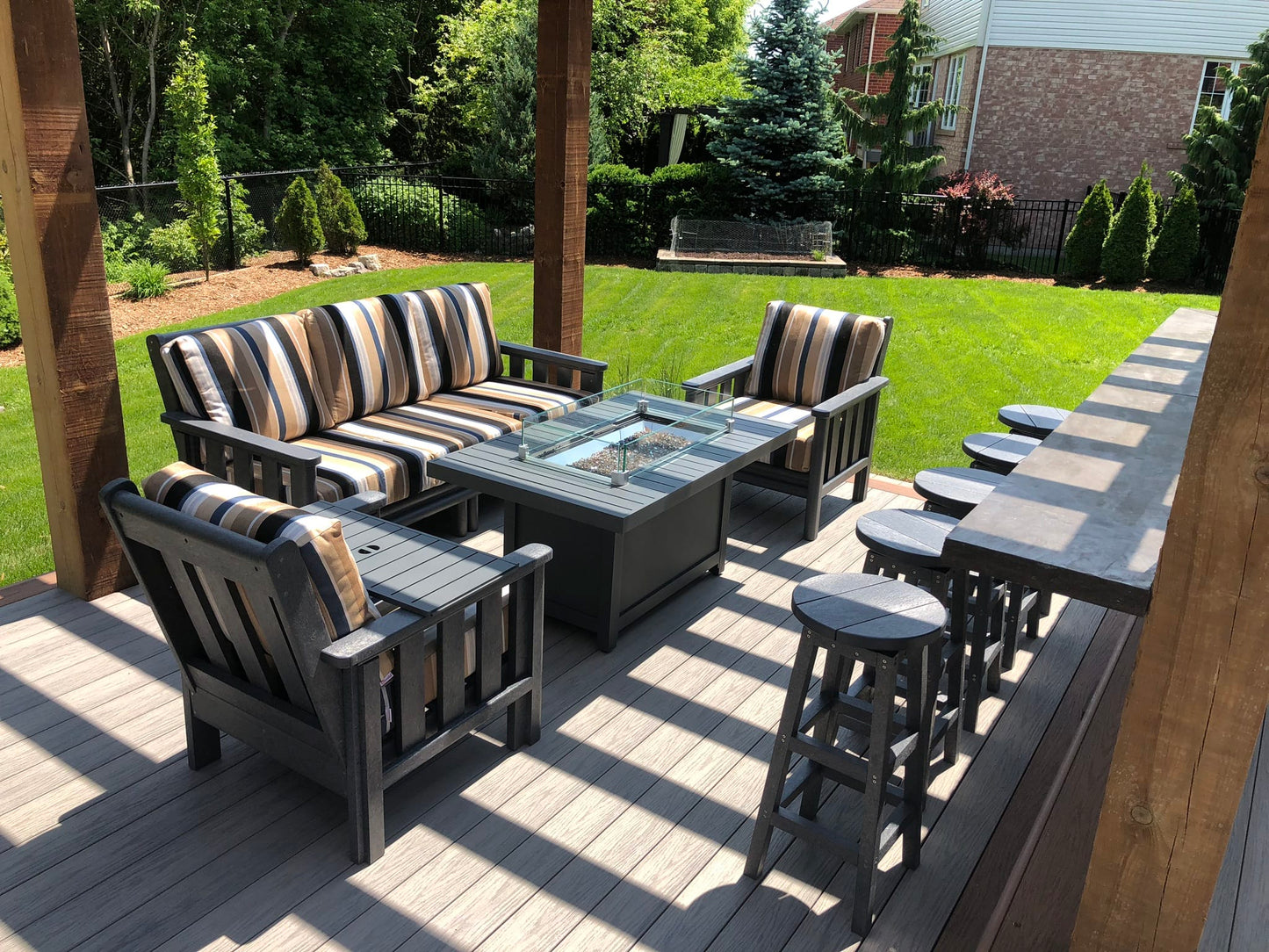CRP Outdoor Living > Patio Furniture > Resin CRP Swivel Bar Stool