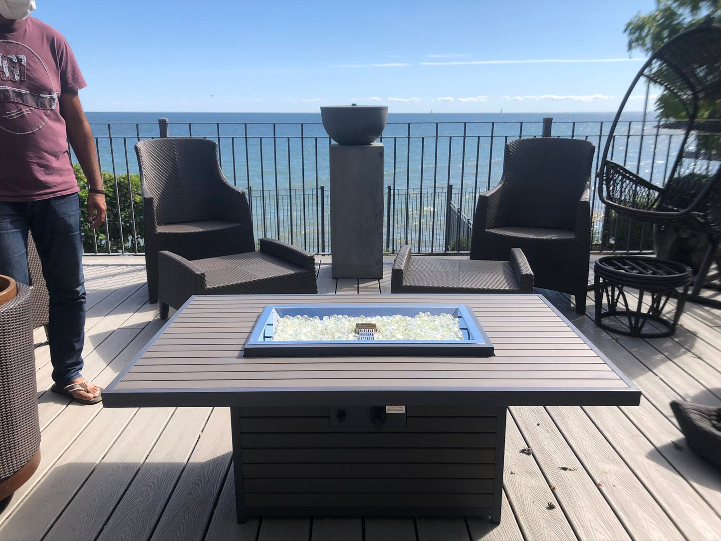 Outdoor GreatRoom Company Outdoor Living > Firepits > Gas Firepits Outdoor GreatRoom Brooks Rectangular 50" x 31" Fire Table