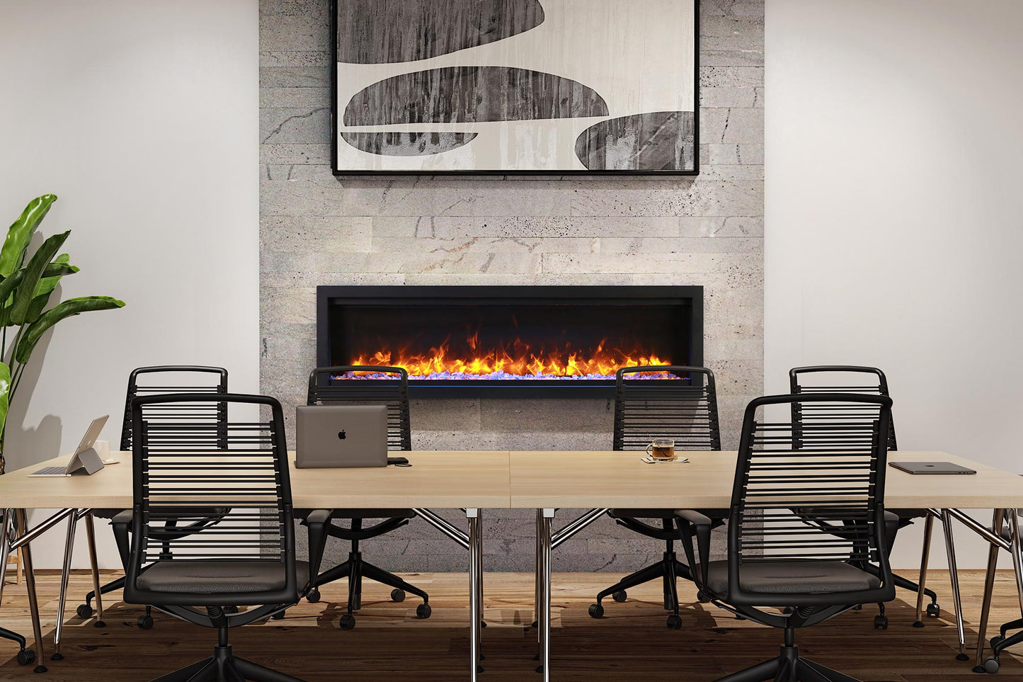 Amantii 42" Impressionist Linear Electric Fireplace