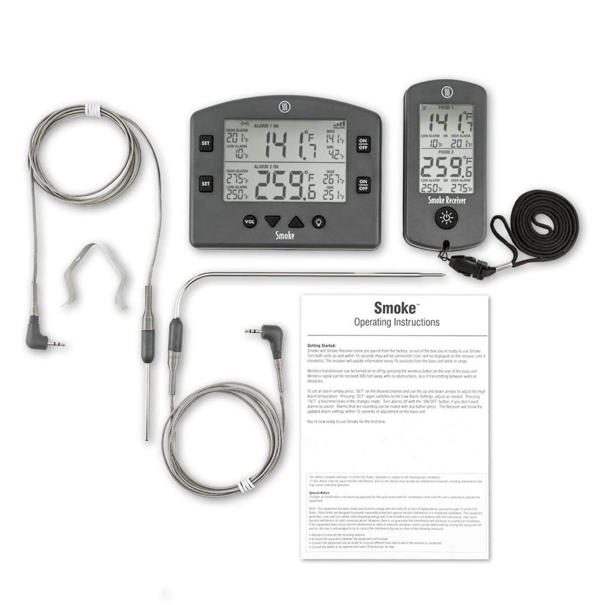Thermoworks Barbecue Accessories > Thermometers > Digital > Remote Thermoworks Smoke Dual-Channel Remote Thermometer