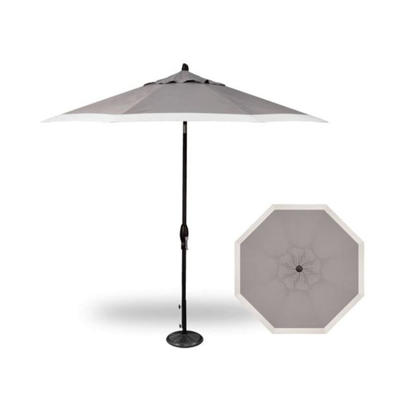 Treasure Garden Outdoor Living > Patio Furniture > Umbrellas > Market Treasure Garden UM8109 Auto Tilt Market Umbrella - Boulder (4820) w/ Eggshell Trim (4804)- 9 FT