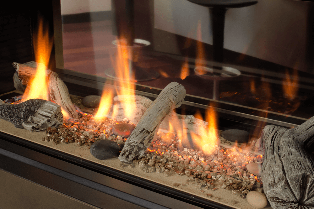 Valor Fireplaces > Gas Fireplaces > Direct Vent > Fireplace > Linear Valor L1 2-Sided Linear Gas Fireplace