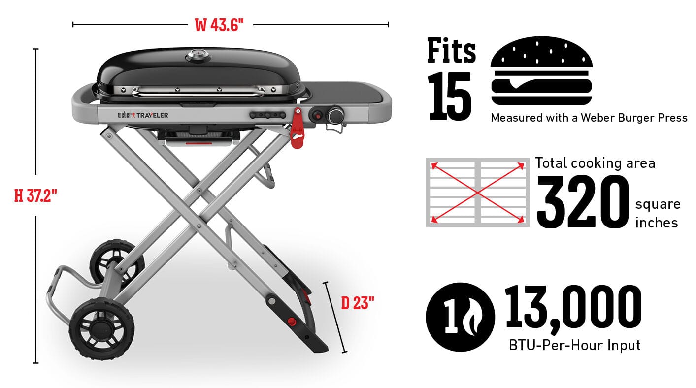Weber Outdoor Cooking > Portable Grills Weber RV Traveler Portable Grill (Propane)