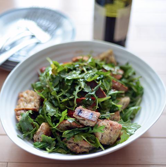 Warm Grilled Panzanella Salad