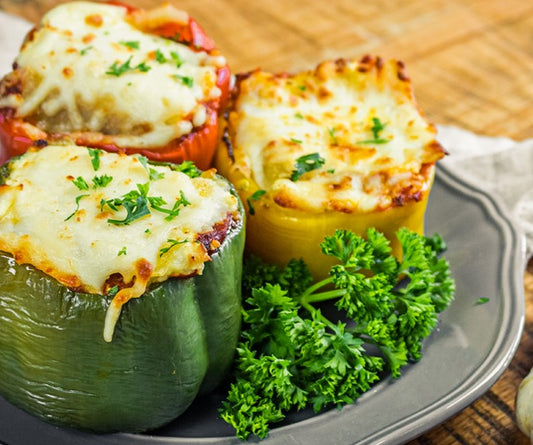 Barbecued Lasagna-Stuffed Peppers Recipe