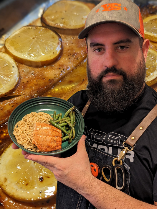 Honey-Glazed Salmon with Lemon Pasta Recipe