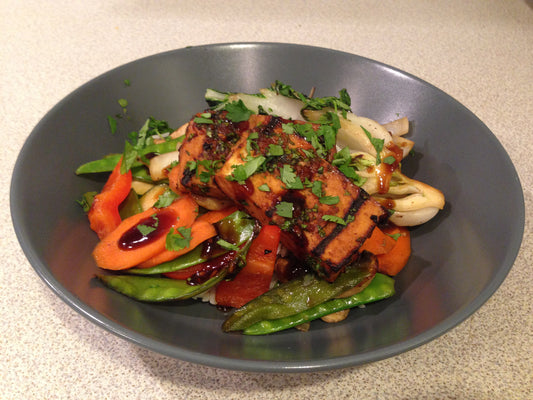 Meatless Monday - Grilled Tofu and Veggie Stir Fry