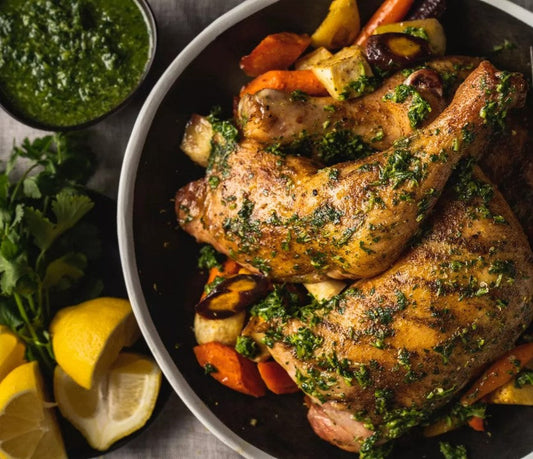 Moroccan-Spiced Roasted Chicken with Chermoula