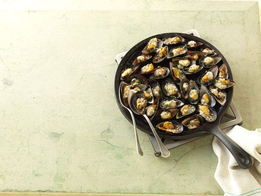 Mussels on the Half Shell with Parmesan and Garlic