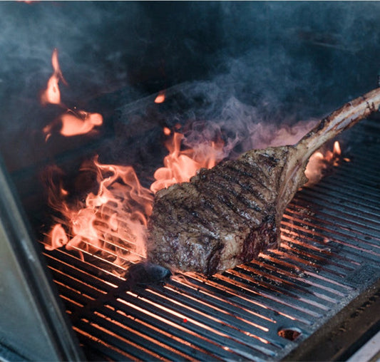 Reverse-Seared Tomahawk Steak