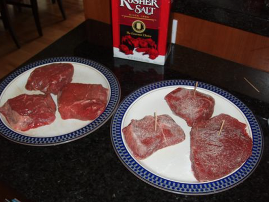 Salted steaks