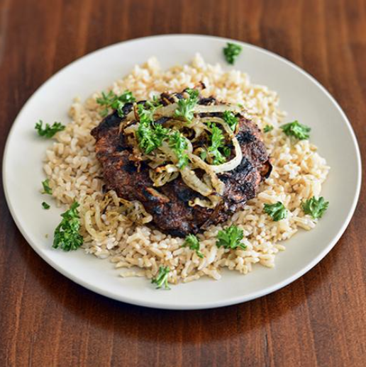 Barbecued za'atar burger