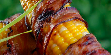 Bacon wrapped corn