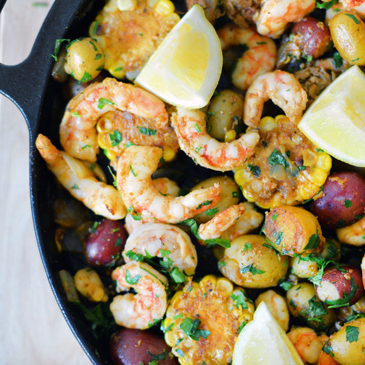 The ultimate shrimp boil - packed with the extra flavour off the grill
