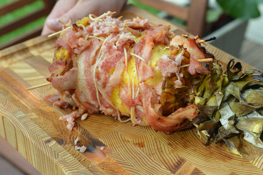 Swineapple Recipe - Bacon Wrapped, Ham Stuffed Pineapple