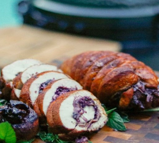 Smoked Stuffed Turkey Breasts with Bacon, Cheese, and Wild Berries