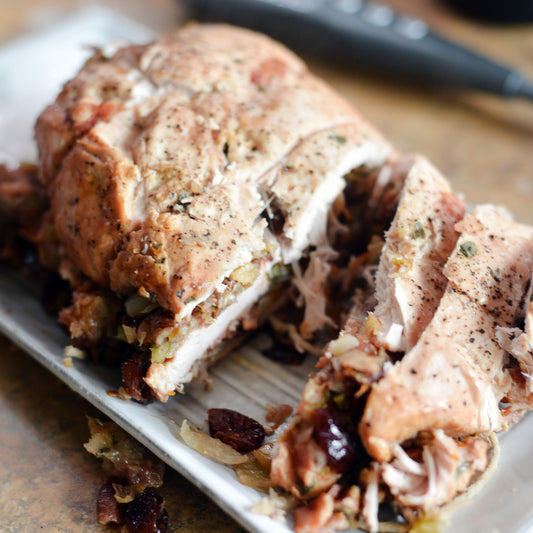 Cranberry Stuffed Turkey Breast Roll Up