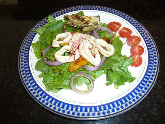 Recipe of The Month: Grilled Squid and Vegetable Salad Recipe