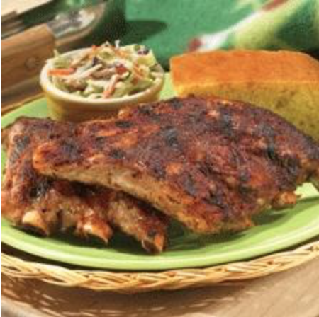 Spice Rubbed Ribs with Tomato Tequila Sauce