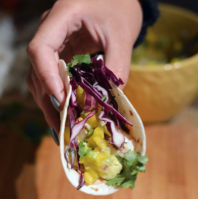 Grilled Fish Tacos with Mango Salsa