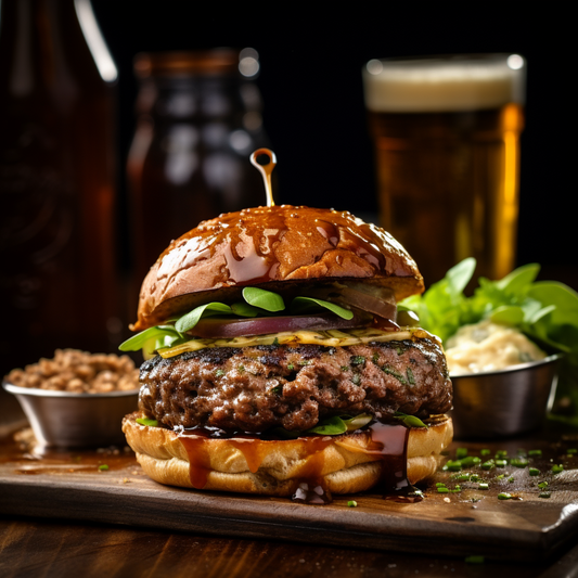Beer Butter Bourbon Venison Burgers Recipe