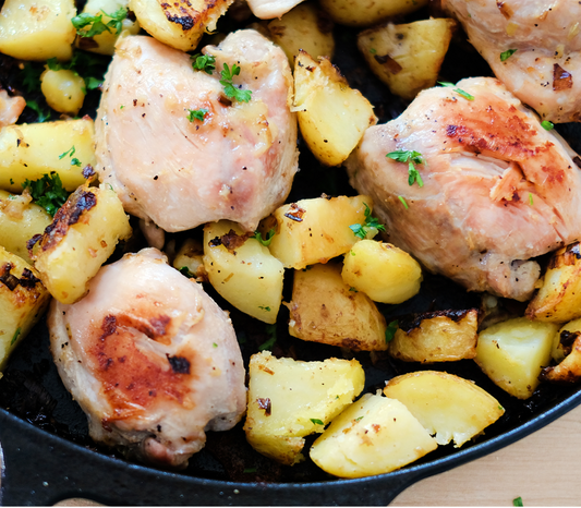 Recipe of The Month: Skillet Garlic Chicken and Potatoes