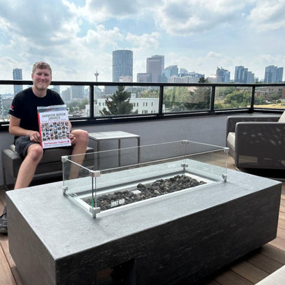1867 Outdoor Living > Firepits > Gas Firepits 1867 Brannan Rectangular Fire Table