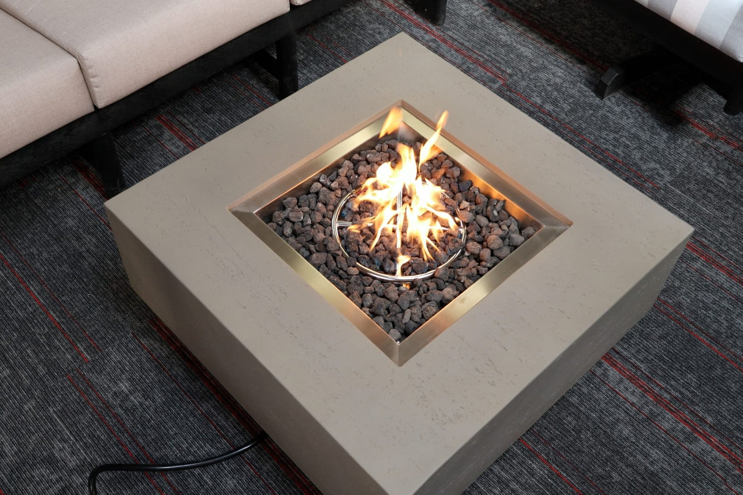 1867 Outdoor Living > Firepits > Gas Firepits 1867 Edward Squar Fire Table
