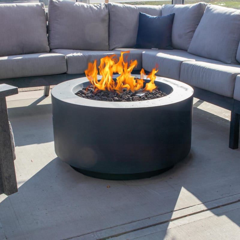 1867 The Brannan Rectangular Concrete Fire Table (Natural Gas