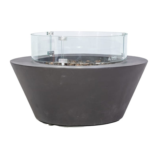 1867 Outdoor Living > Firepits > Gas Firepits 1867 Zachary Fire Table Coffee Black Smooth Surface Look w/Fabric Cover