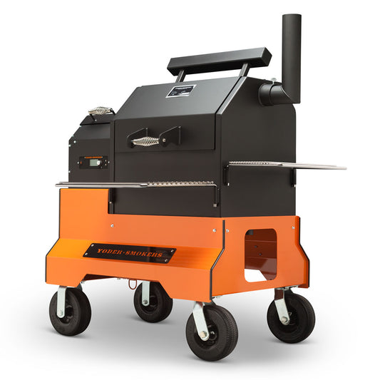 Yoder YS480S Competition pellet grill and cart