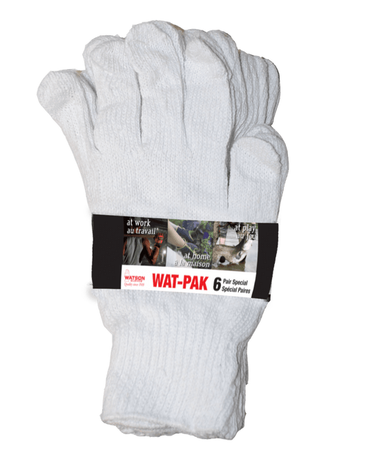 Watson Gloves White Knight Cotton Glove Liners (6 pairs)