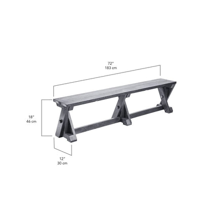 C.R. Plastic Products Harvest Dining Table Bench