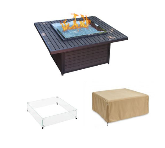 Outdoor GreatRoom Brooks Square Fire Table